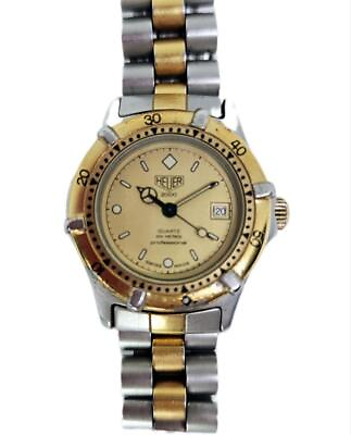 #ad Tag Heuer Professional Watch Ladies Gold Quartz 28mm Vintage Round Date