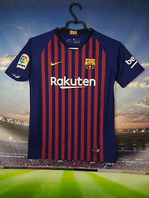 #ad Barcelona Home football shirt 2017 2018 Nike Camiseta Young Size L
