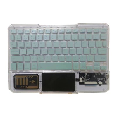 #ad Keyboard Backlit Keyboard RGB Keypad Transparent Crystal Bluetooth2365