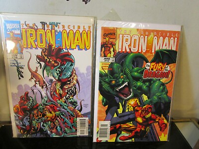 #ad IRON MAN #16 17 LOT VOL. 3 THE INVINCIBLE MARVEL MONSTERS: FIN FANG FOOM BAGGE