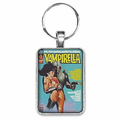 #ad Vampirella #68 Cover Key Ring or Necklace Classic Sexy Horror Comic Book Jewelry