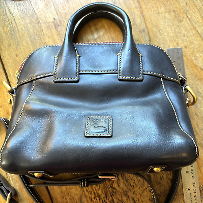#ad Dooney Bourke Cameron Satchel Womens Handbag Brown Florentine Vacchetta Leather