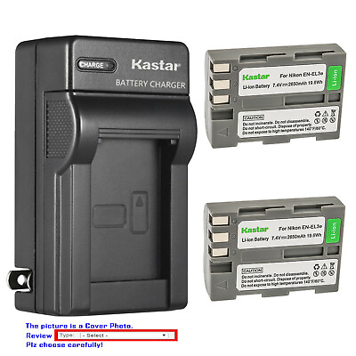 #ad Kastar Battery Wall Charger for Nikon EN EL3e MH 18a amp; Nikon D70 DSLR Camera