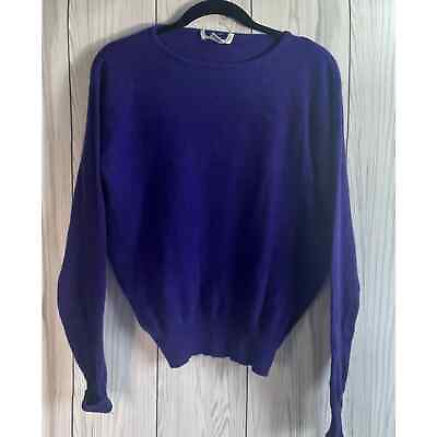 #ad Vintage purple 100% Cashmere sweater No Brand Size Medium READ