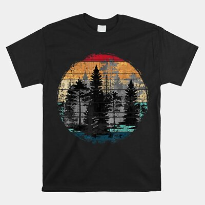 #ad Wildlife Outdoor Forest Trees Retro Vintage Unisex T Shirt Size S 5XL