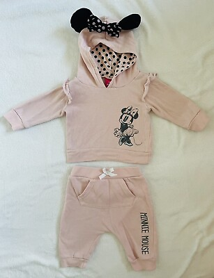 #ad Cute Minnie Disney Junior Baby Outfit Size 12 Months Set Of 2 Pullover And Pants