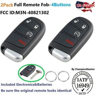 #ad 2 Keyless Smart Remote Key Fob For 2011 2012 2013 2014 15 Dodge Journey 68066350