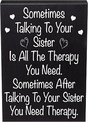 #ad Funny Sister Gift Sometimes Talking to Your Sister Is All the Therapy You Need