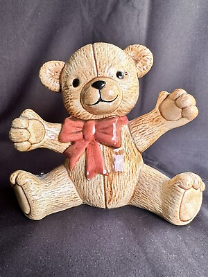 #ad Ceramic Teddy Bear w Bow