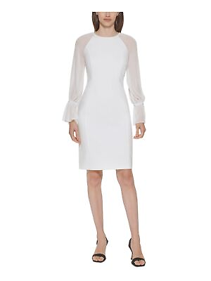 #ad CALVIN KLEIN Womens Above The Knee Party Sheath Dress