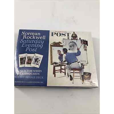 #ad Playing Cards Norman Rockwell Collector Series Double Bridge Deck Saturday Post