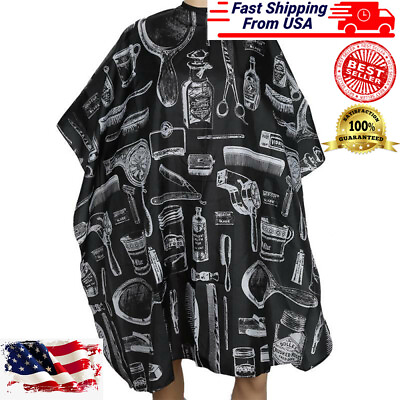 #ad Hair Cutting Cape Pro Salon Hairdressing Hairdresser Gown Barber Cloth Apron US