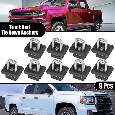 #ad 9pcs Tie Down Anchors Truck Bed Anchor for Chevy Silverado for GMC Sierra Canyon