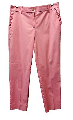 #ad Anne Taylor Loft Women#x27;s Size 2 Light Pink Stretch Cotton Crop Pants Capri#x27;s