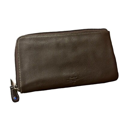 #ad Buxton Leather NEW Ladies Zip around Brown Wallet clutch