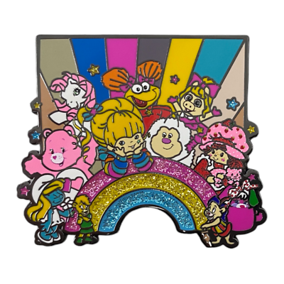 #ad 80s GIRL POWER Saturday Morning Cartoon Rainbow Brite Jumbo Fantasy Lapel Pin