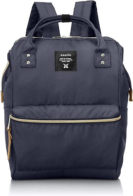 #ad Anello Polyester Canvas Backpacks Large Size Navy Japan import
