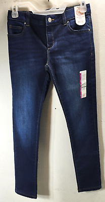 #ad Wonder Nation Girls Skinny Jeans Size 10 Blue Denim Pants Adjustable Waist NEW