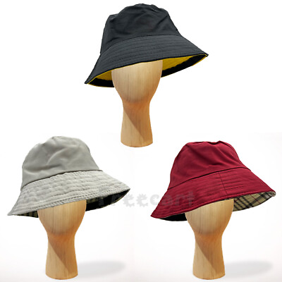 Men Women Fisherman Bucket Hat Cotton Cap Camping Wide Brim Visor Sun Summer