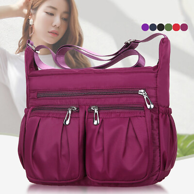 #ad Women Shoulder Messenger Bag Waterproof Crossbody Bag Zipper Large Capacity Bags