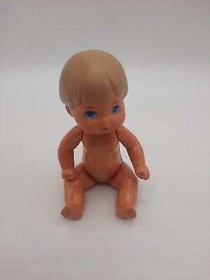 #ad Vintage Mattel Tommy Toddler Boy Baby Doll 1976 Version Body 4.5quot; Tall Blonde