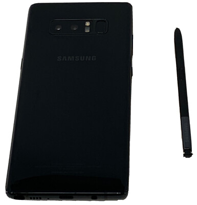 #ad Samsung Galaxy Note 8 SM N950U 64GB Black Unlocked Smartphone SCREEN BURNS
