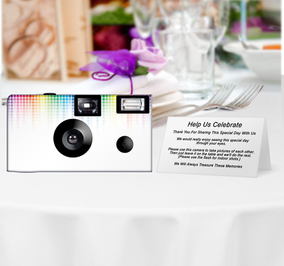 #ad 20 Electronic Rainbow Disposable Cameras wedding camera F50411