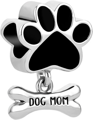 #ad Pandora Charms Bracelet Dog Mom Charm Authentic 925 Silver Charm Pet Animal C...