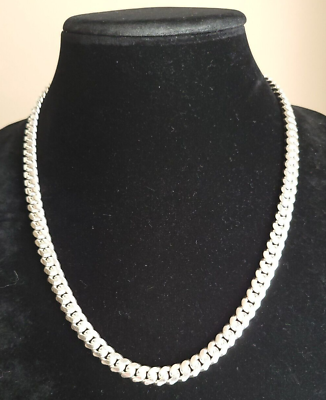 #ad Erick#x27;s Sterling Silver 21 in. Long Curb Link Chain Necklace 82 grams Taxco.925