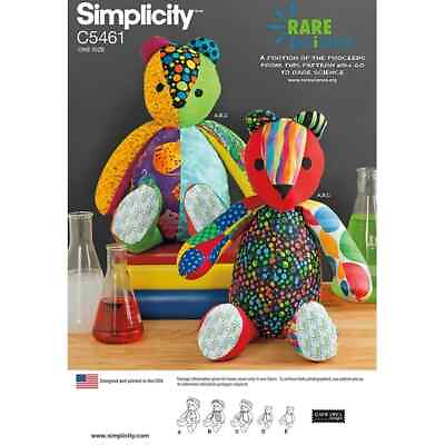 #ad Simplicity C5461 Pattern RARE SCIENCE BEAR Stuffed Bears 18quot; 22quot; amp; Accessories