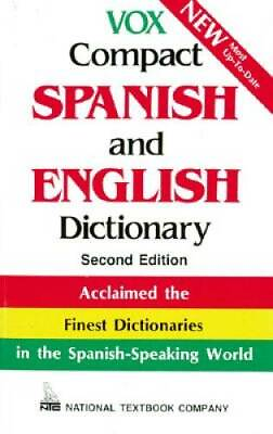 #ad Vox Compact Spanish and English Dictionary Paperback By Vox GOOD