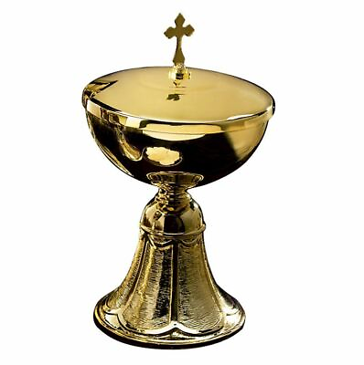 #ad High Quality Brass Ciborium with Cross Cover Communion and Church Supplies