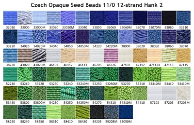 #ad Czech 11 0 Preciosa Opaque Rocaille Glass Seed Beads 12 strand Hank 2