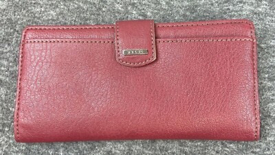 RELIC Wine Red Organizer Snap Closure Side Zipper Wallet Clutch Case $14.99