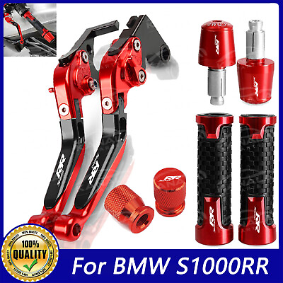 #ad For BMW S1000RR CNC Motorcycle Adjustable Brake Clutch Levers Handle Grips Cap