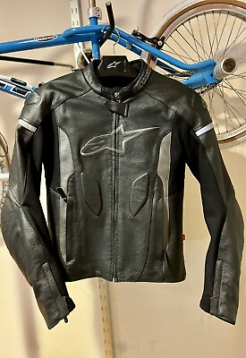 #ad Motorcycle Leather Jacket Alpinestars Perforated Faster Airflow