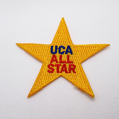 #ad UCA All Star Universal Cheerleading Association Gold Star Iron On Patch
