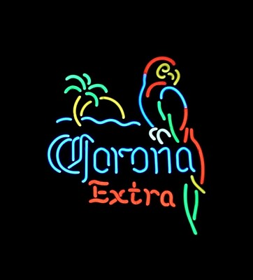 #ad 17quot;x14quot; Corona Extra Parrot Vintage Style Beer Neon Sign Light Bar Gift Wall