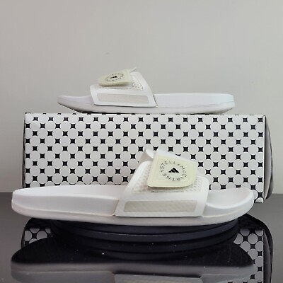 #ad adidas by Stella McCartney Slides aSMC White Sandals Shoes HP3200 Women#x27;s Sz 8