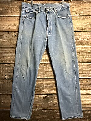 #ad READ Vintage Levis 501XX Men#x27;s 38 FITS 35 x32 FITS 31 Blue Button Fly USA MADE