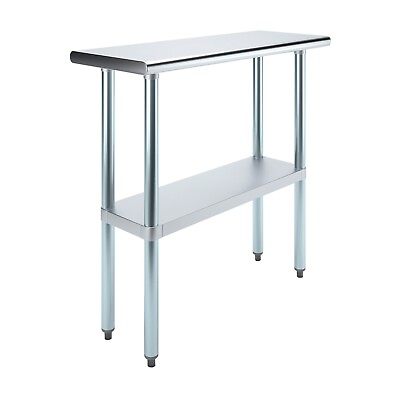 #ad 14 in. x 36 in. Stainless Steel Work Table Metal Utility Table