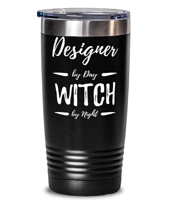 #ad Designer Witch 20oz Tumbler Travel Mug Funny Halloween Costume Gift