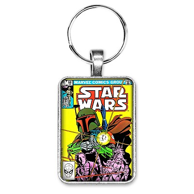 #ad Star Wars #68 Cover Key Ring or Necklace Classic Boba Fett Sci Fi Comic Book