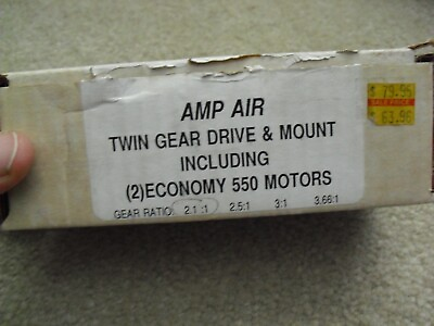 #ad Vintage RC Airplane Anthem Metal Amp Air Twin Gear Drive amp; Mount Kit w Motors