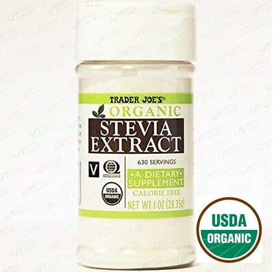 #ad FRESHEST Trader Joe#x27;s Pure Organic Stevia Extract Powder EXP 10 2029 Now Better