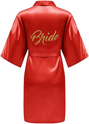 #ad ALHAVONE Bride Bridesmaid Robes with Glittering for Wedding Bridal Party Womens