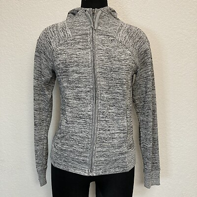 #ad ATHLETA SweatTech Zip Hoodie Sweatshirt in Gray Size XS Extra Small Style 138730