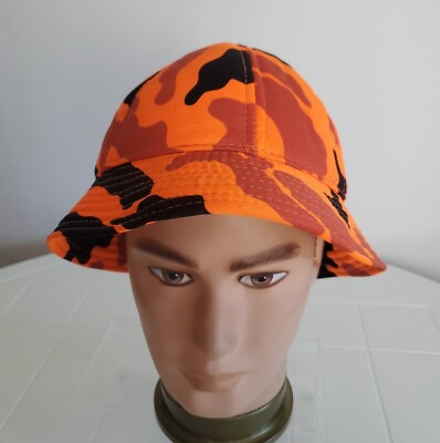 SUPER RARE Safari Camo Bucket kids Youth Hat Cap orange original $12.33