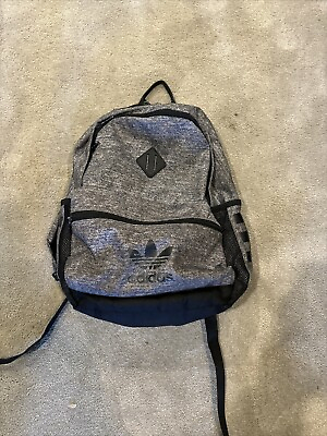 #ad Adidas YOUTH classic 3S Backpack Gray Black with Purple