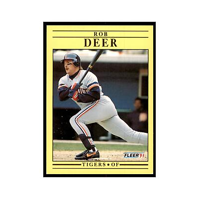 #ad 1991 Fleer Update Rob Deer Baseball Cards #U 23